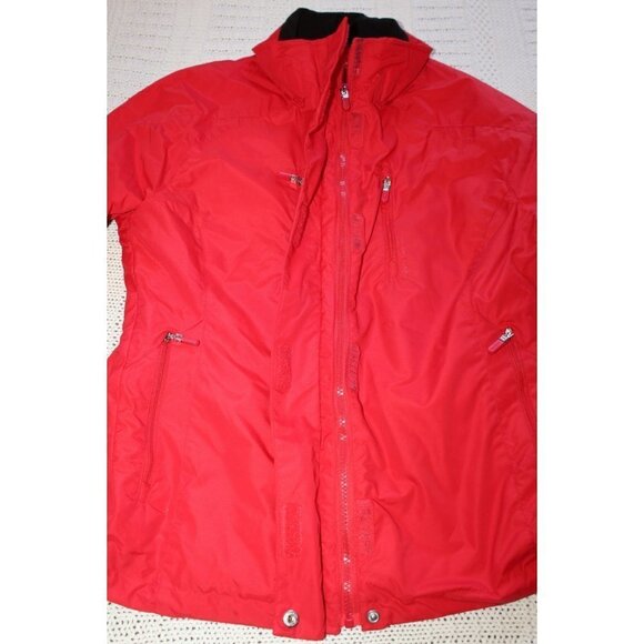 Calvin Klein Water resistant Red jacket breathable shell Size L Full Zip Pockets - Picture 10 of 12